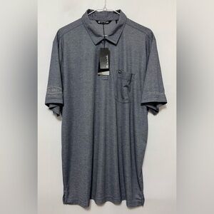 Travis Matthew Oceanside Polo Shirt Blue Nights Heather Size XL NWT Company Logo